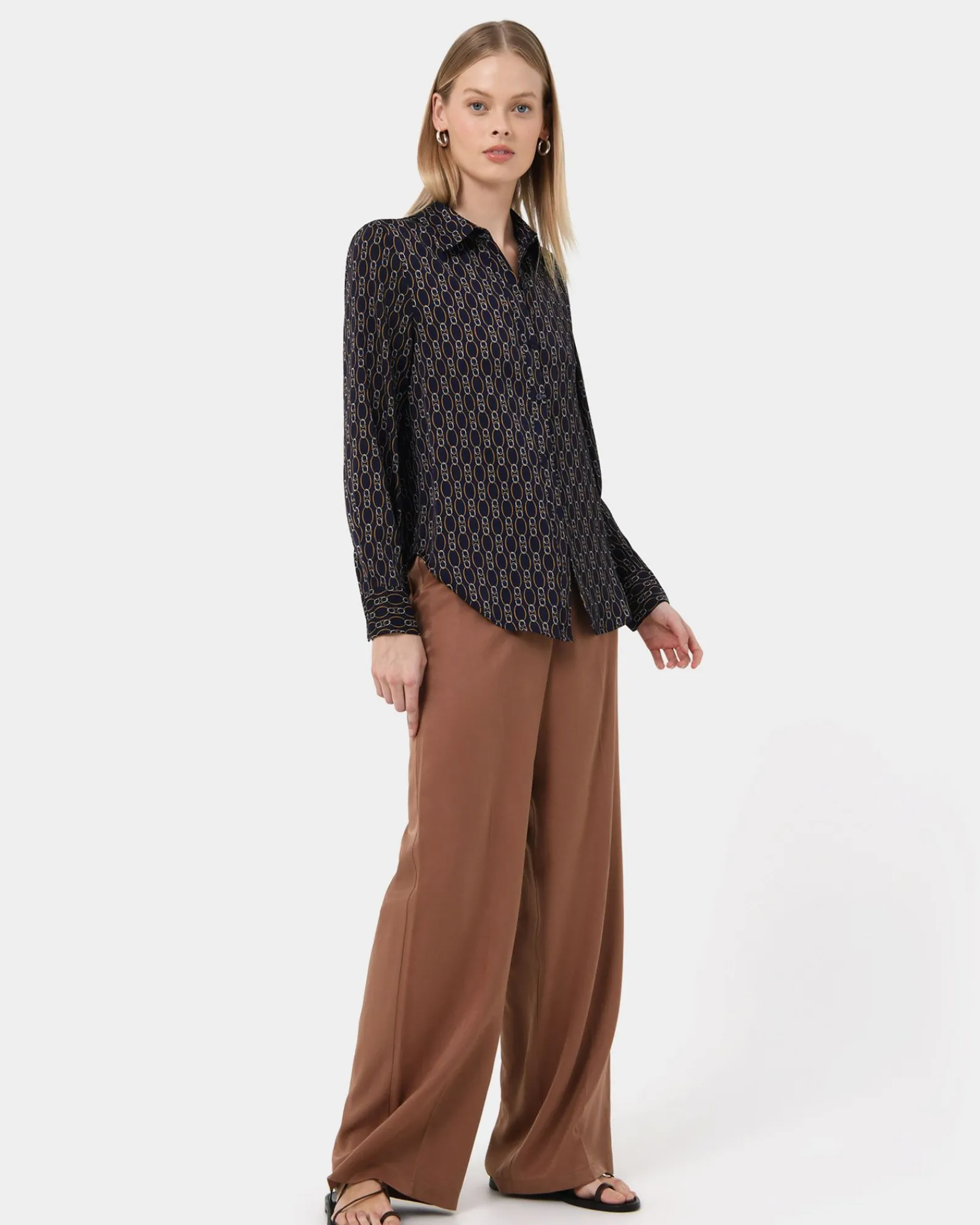 Forcast Freya Chain Print Blouse* T-Shirts & Tops|Long Sleeve Tops