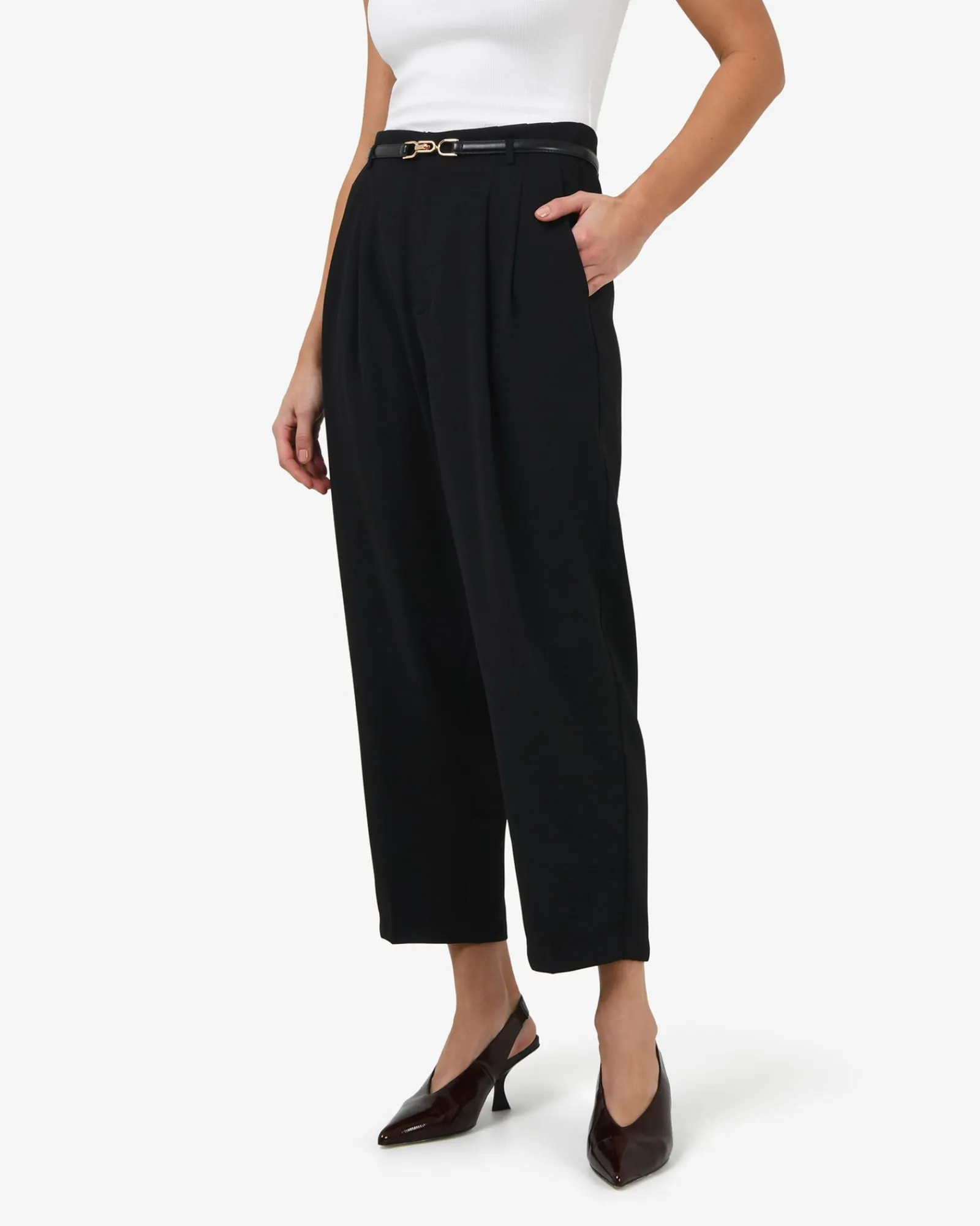 Forcast Ganni Tapered Pants* Cropped Pants|High-Waisted Pants