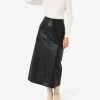 Forcast Giselle Panel Pu Skirt* Midi & Maxi Skirts|Work Skirts