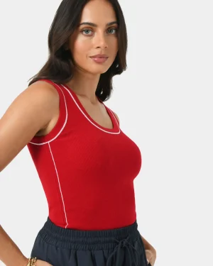 Forcast Gloria Contrast Knit Top* T-Shirts & Tops|Work Tops