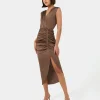 Forcast Hayden Side Ruched Dress* Midi Dresses|Midi Dresses