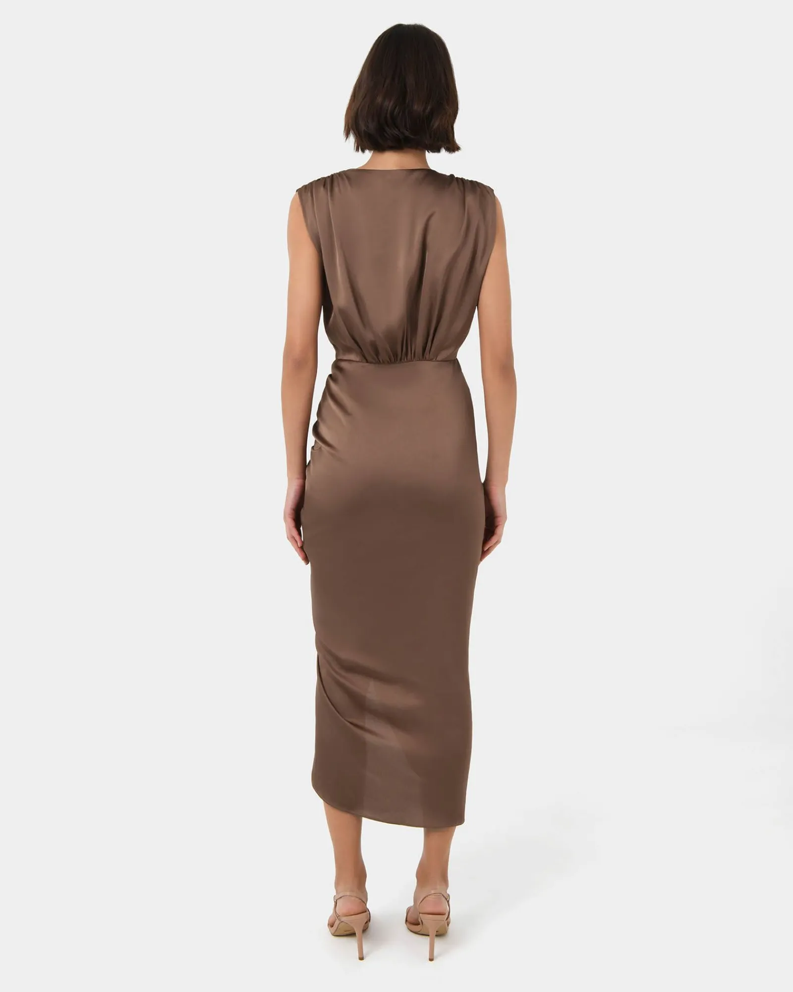 Forcast Hayden Side Ruched Dress* Midi Dresses|Midi Dresses