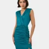 Forcast Hayden Side Ruched Dress* Midi Dresses|Midi Dresses
