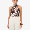 Forcast Hazel Printed Halter Neck Top* T-Shirts & Tops|Matching Sets