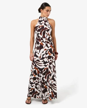 Forcast Hazel Printed Halter Dress* Maxi Dresses|Maxi Dresses