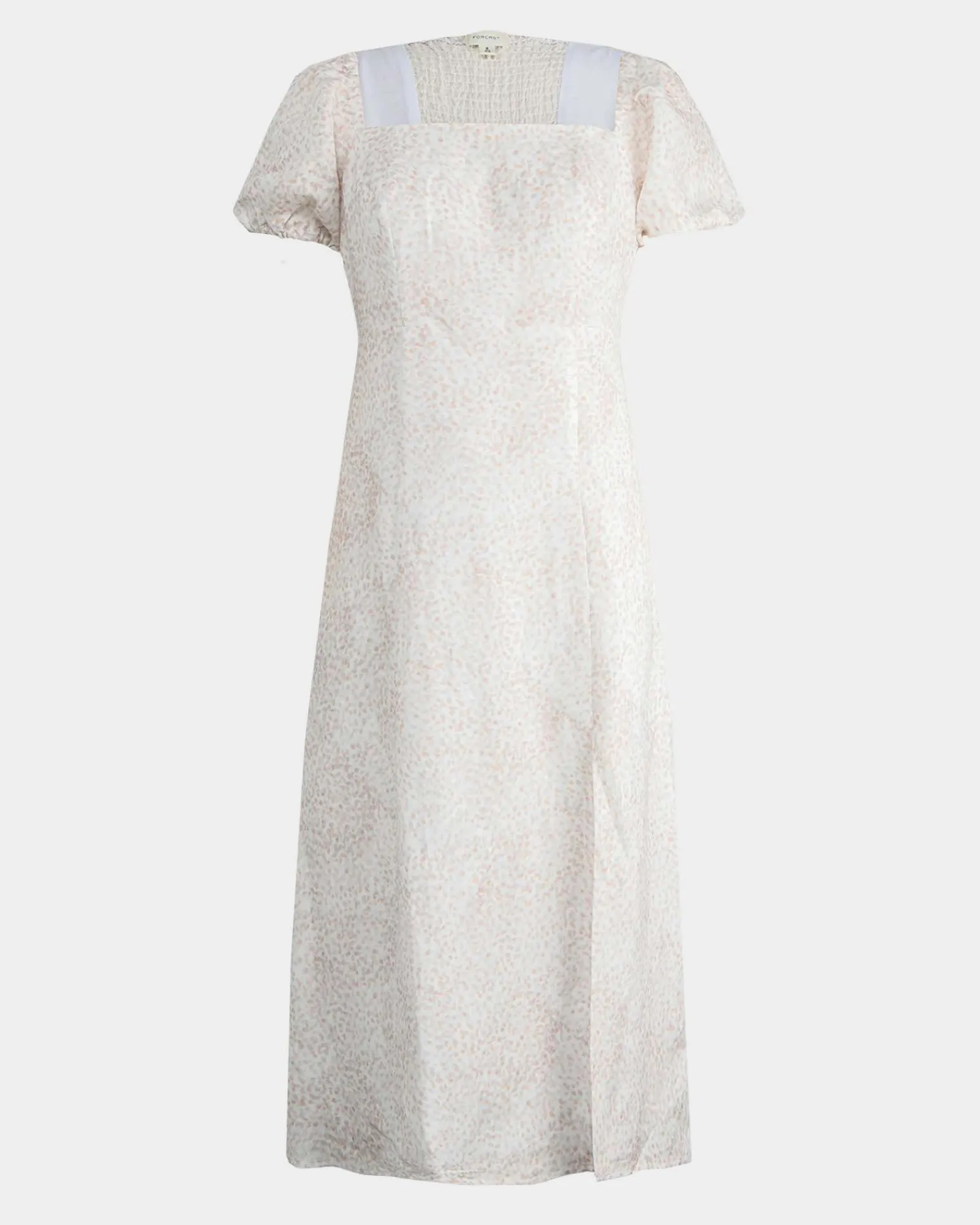 Forcast Hazy Linen Puff Sleeve Dress* Midi Dresses|Midi Dresses