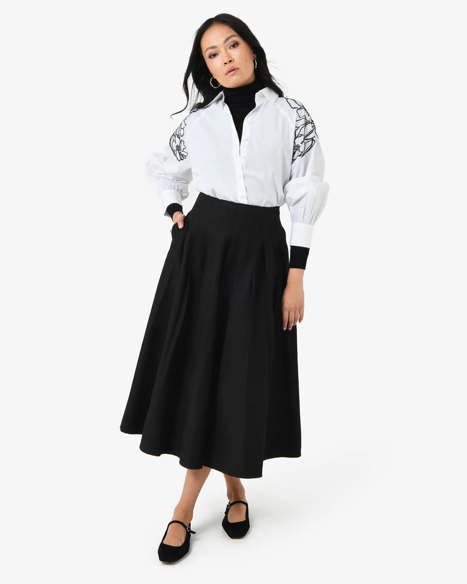 Forcast Heira Pleated Midi Skirt* Midi & Maxi Skirts|Work Skirts