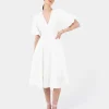 Forcast Iris Puff Sleeve Midi Dress* Midi Dresses|Midi Dresses