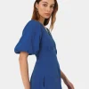 Forcast Iris Puff Sleeve Midi Dress* Conscious|Midi Dresses