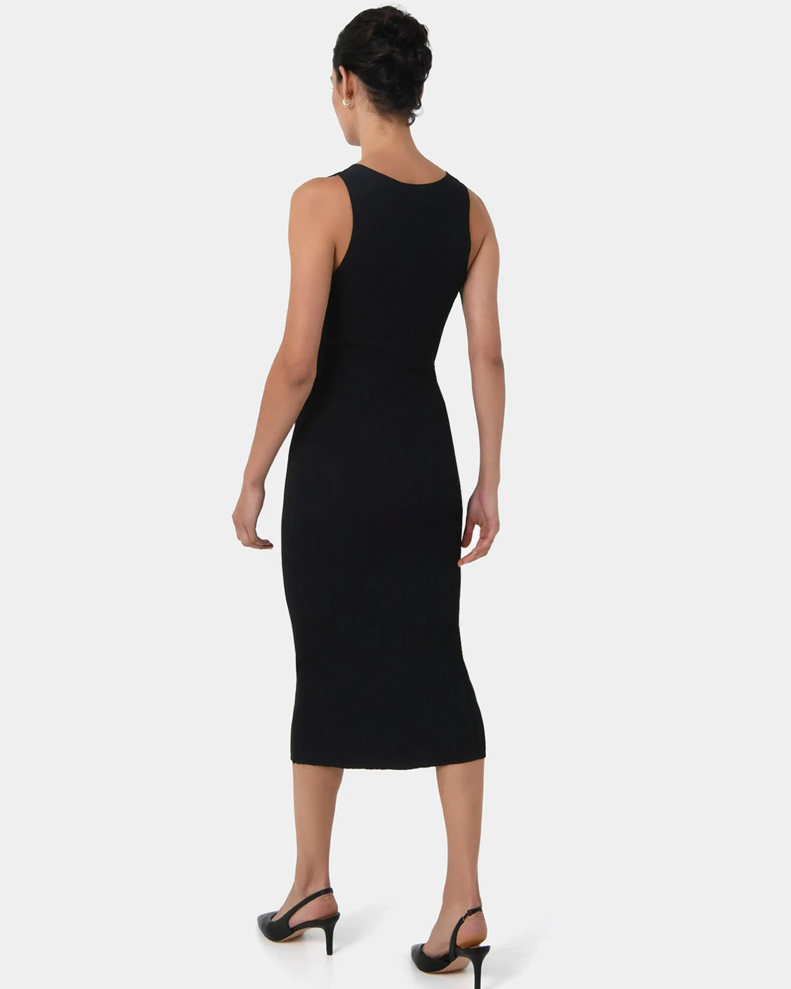 Forcast Isadora V-neck Knit Dress* Midi Dresses|Midi Dresses