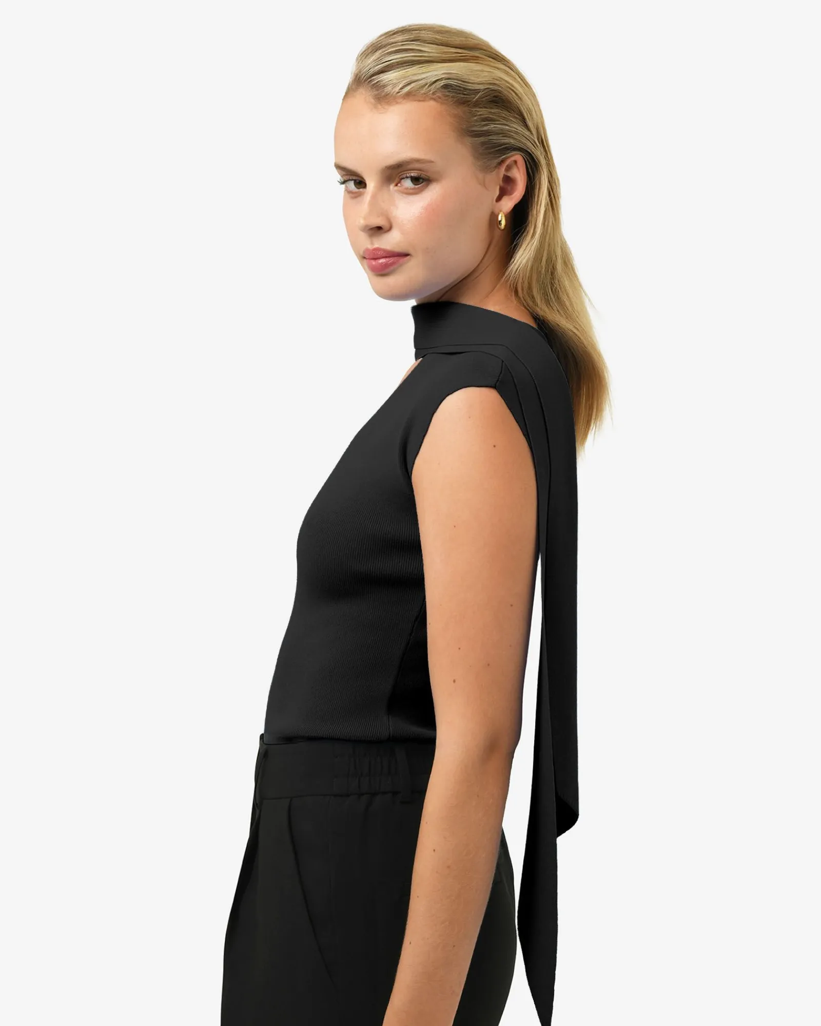 Forcast Isadora V-neck Scarf Knit Top* T-Shirts & Tops|Work Tops