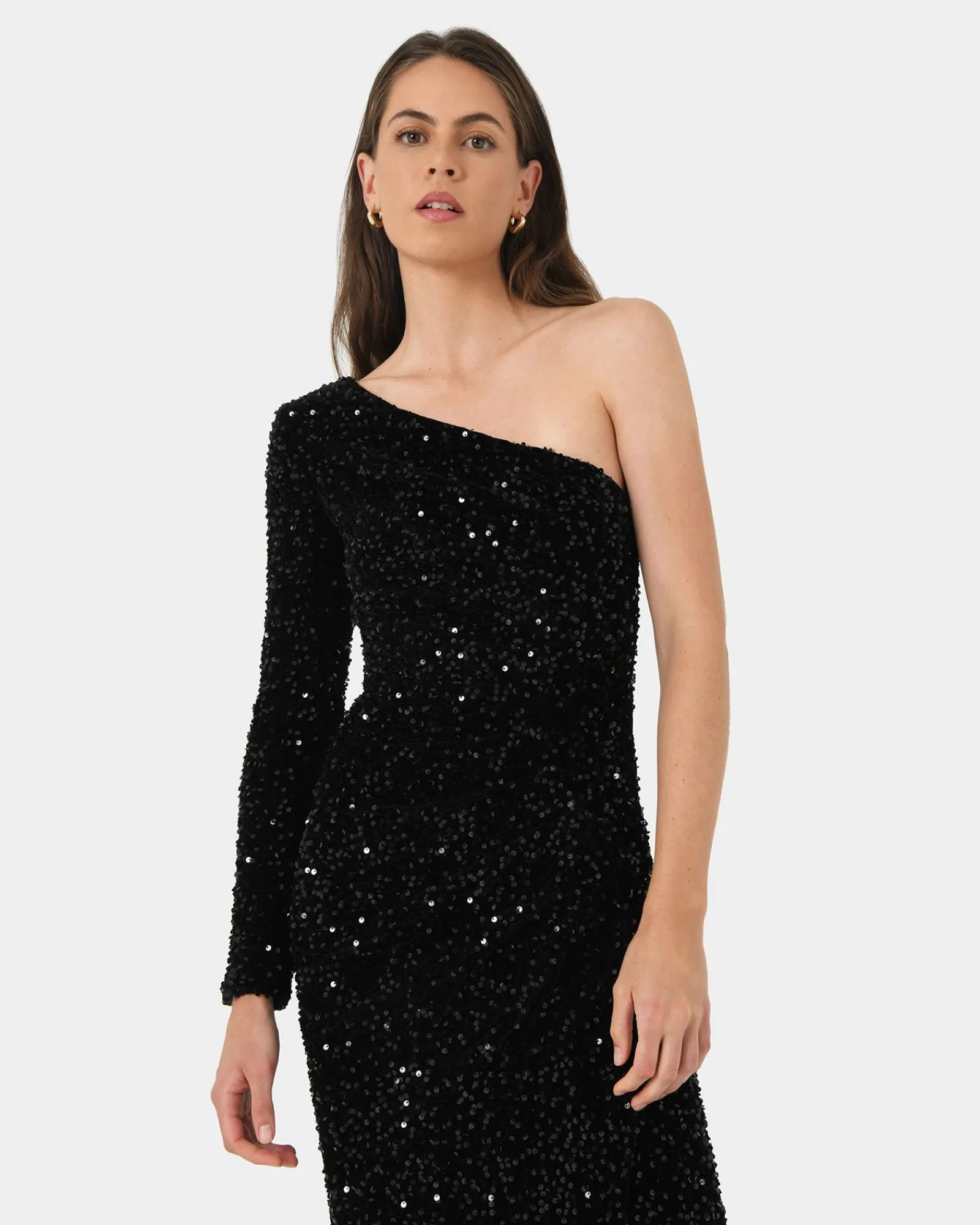 Forcast Ivy One Shoulder Sequin Dress* Maxi Dresses|Maxi Dresses