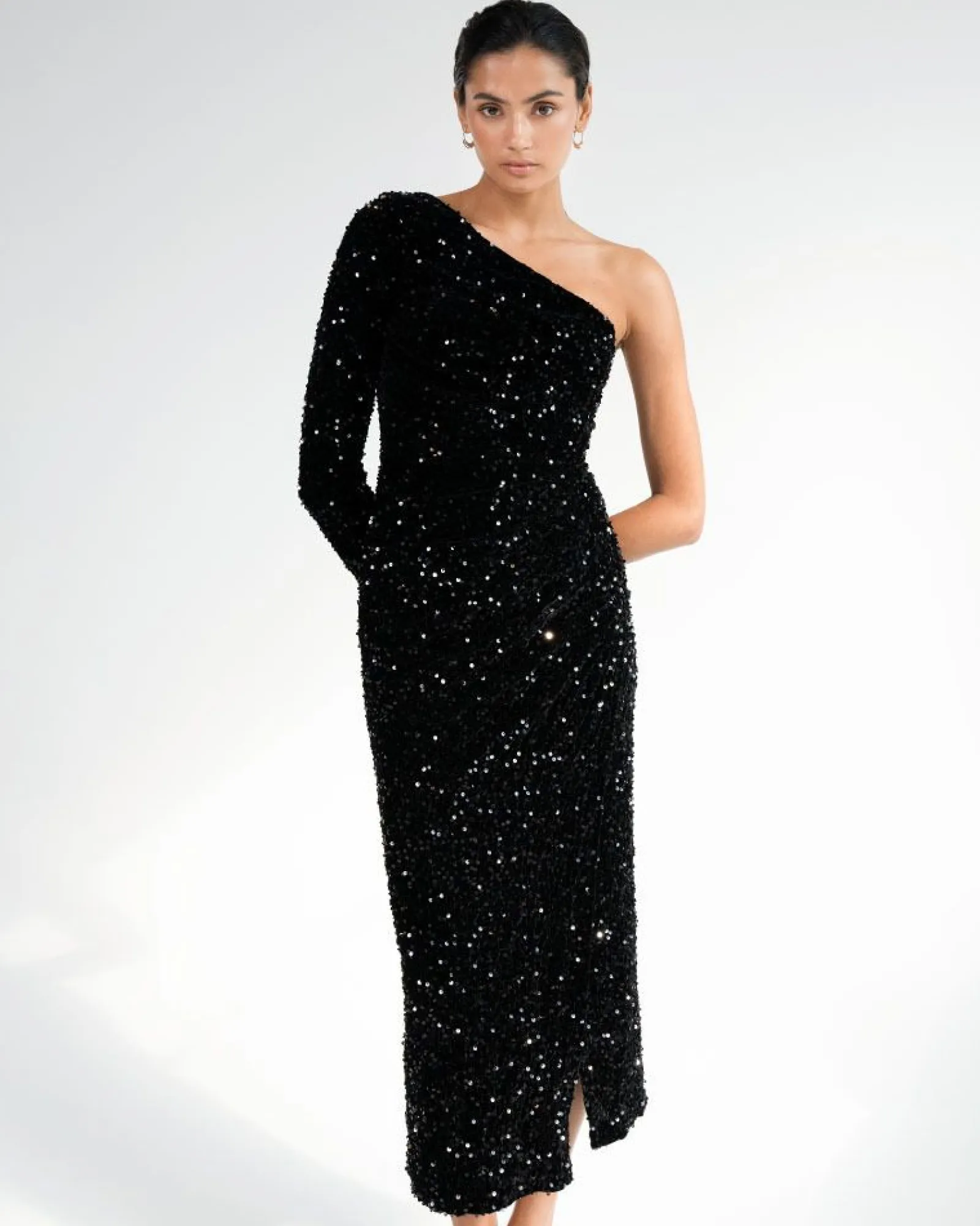 Forcast Ivy One Shoulder Sequin Dress* Maxi Dresses|Maxi Dresses