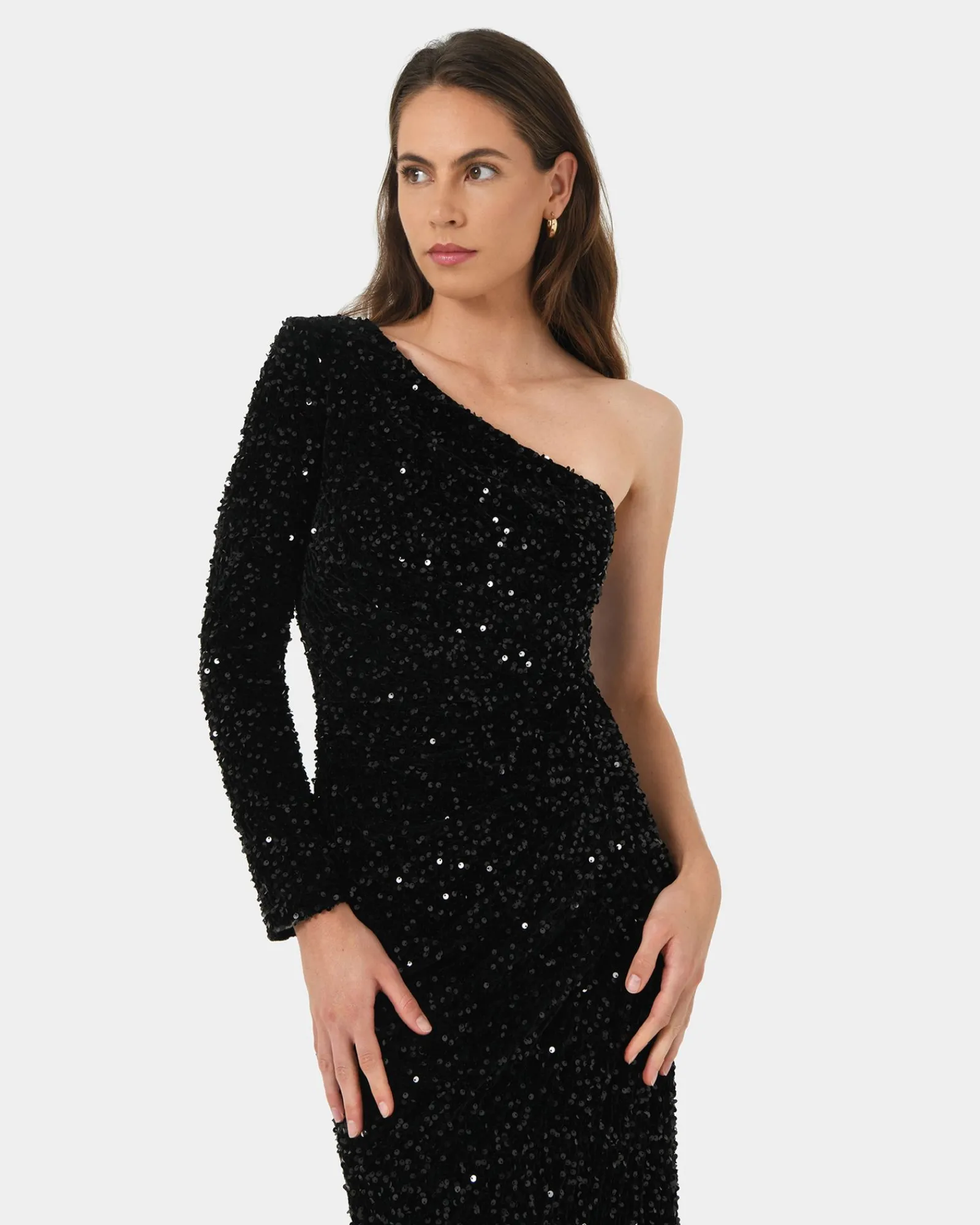 Forcast Ivy One Shoulder Sequin Dress* Maxi Dresses|Maxi Dresses
