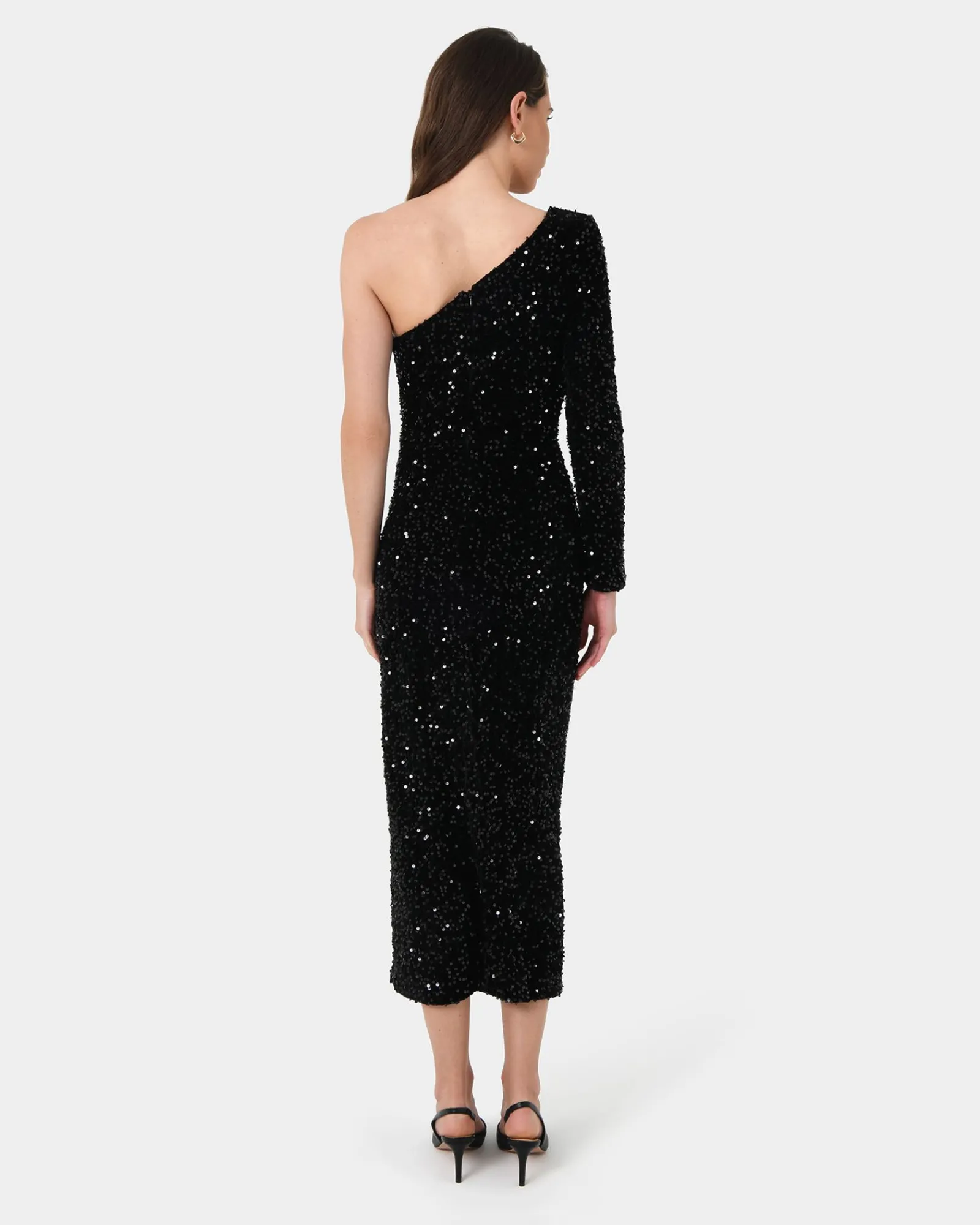 Forcast Ivy One Shoulder Sequin Dress* Maxi Dresses|Maxi Dresses
