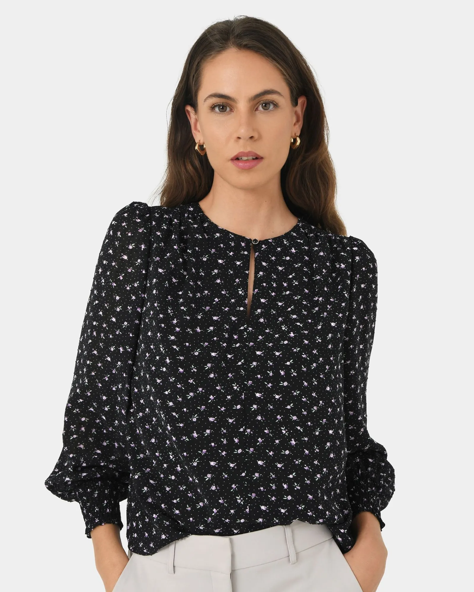 Forcast Jana Round Neck Blouse* Long Sleeve Tops|Shirts & Blouses