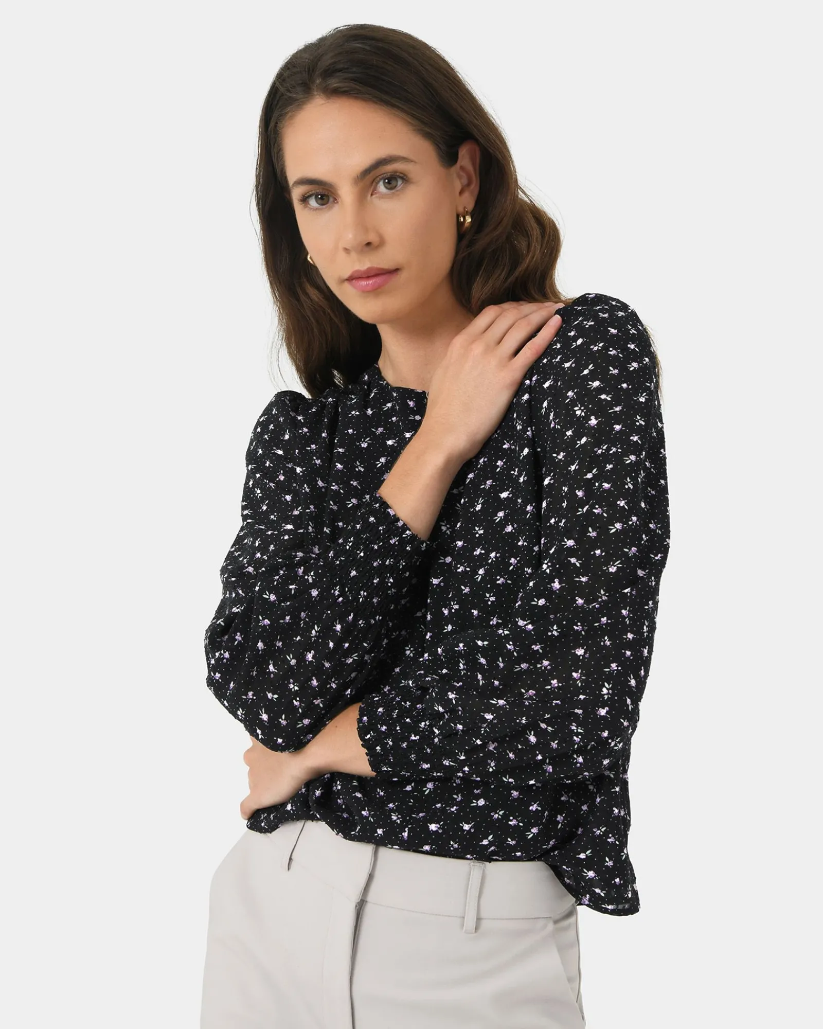 Forcast Jana Round Neck Blouse* Long Sleeve Tops|Shirts & Blouses