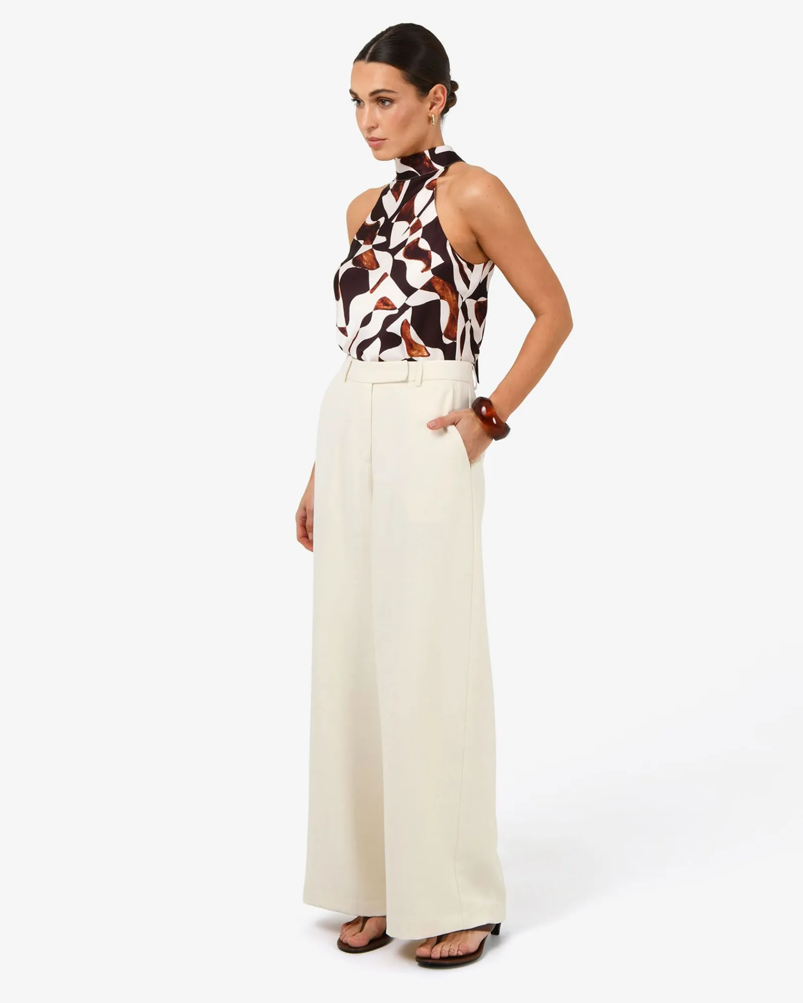 Forcast Jemima Wide Leg Pants* High-Waisted Pants|Wide-Leg Pants