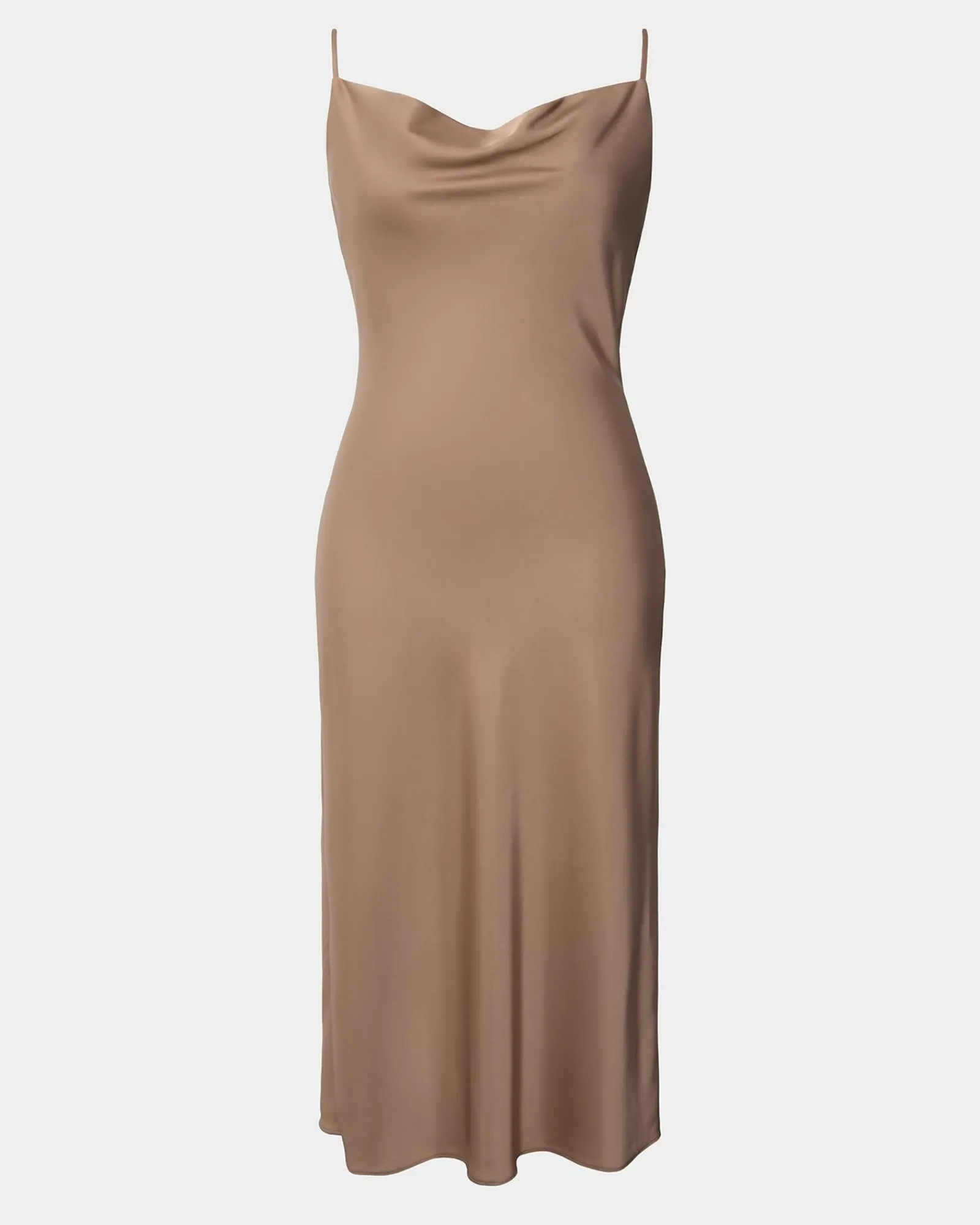Forcast Joy Satin Cowl Neck Dress* Midi Dresses|Midi Dresses