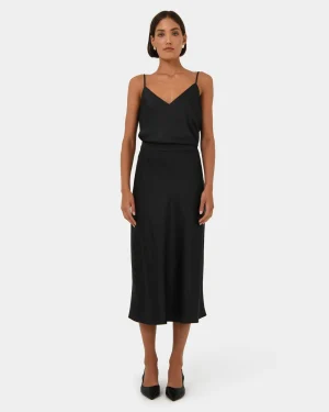 Forcast Joy Satin Midi Skirt* Midi & Maxi Skirts|Work Skirts