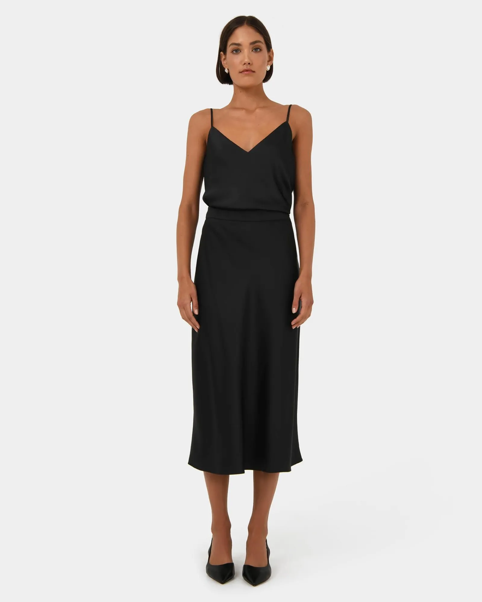 Forcast Joy Satin Midi Skirt* Midi & Maxi Skirts|Work Skirts