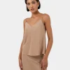 Forcast Joy Satin V-neck Cami* T-Shirts & Tops|Basic Tops