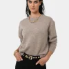 Forcast Joyli Round Neck Knit* Long Sleeve Tops|Work Tops