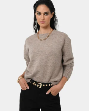 Forcast Joyli Round Neck Knit* Long Sleeve Tops|Work Tops