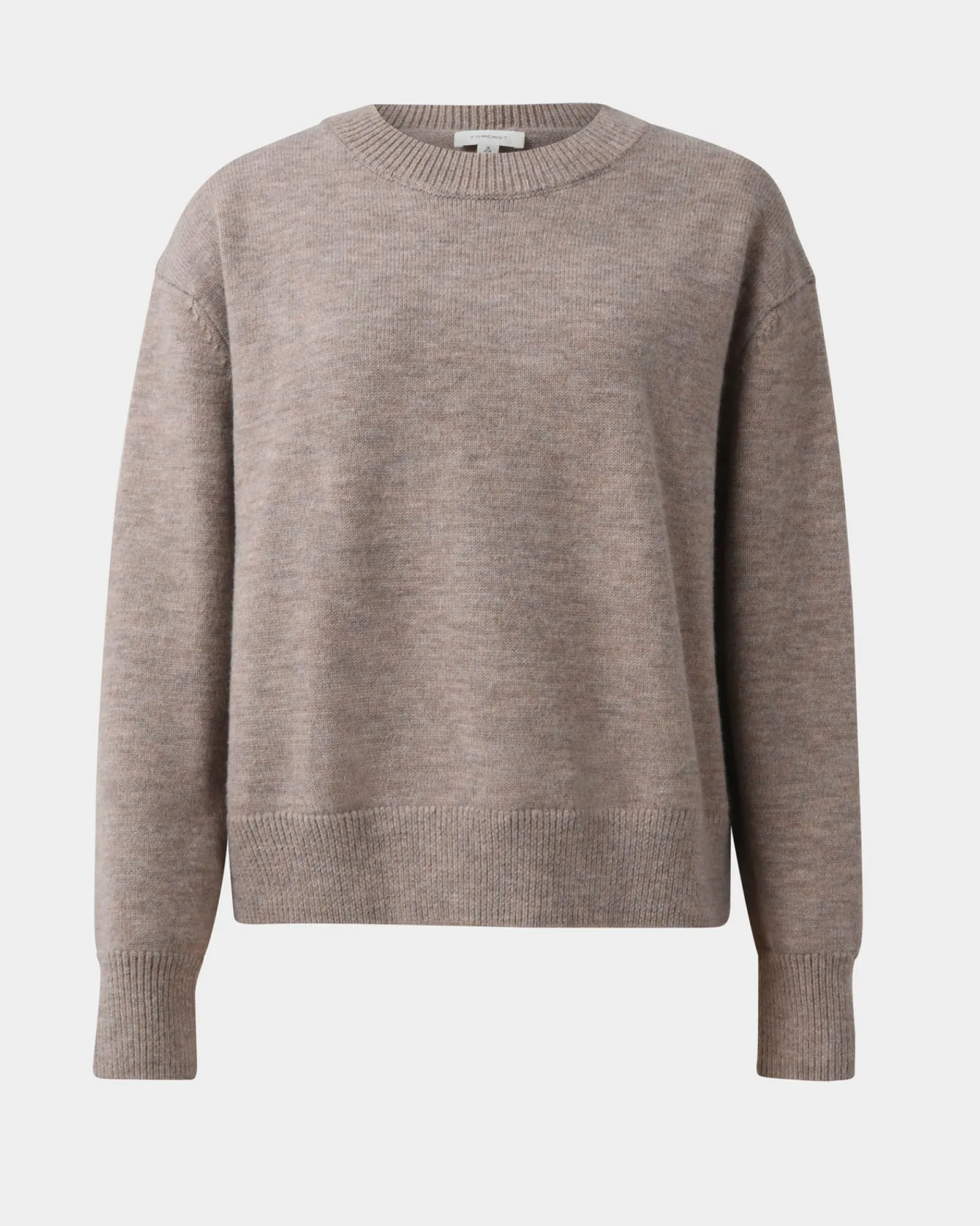 Forcast Joyli Round Neck Knit* Long Sleeve Tops|Work Tops