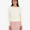 Forcast Juanita Cotton Cable Knit* Long Sleeve Tops|Work Tops