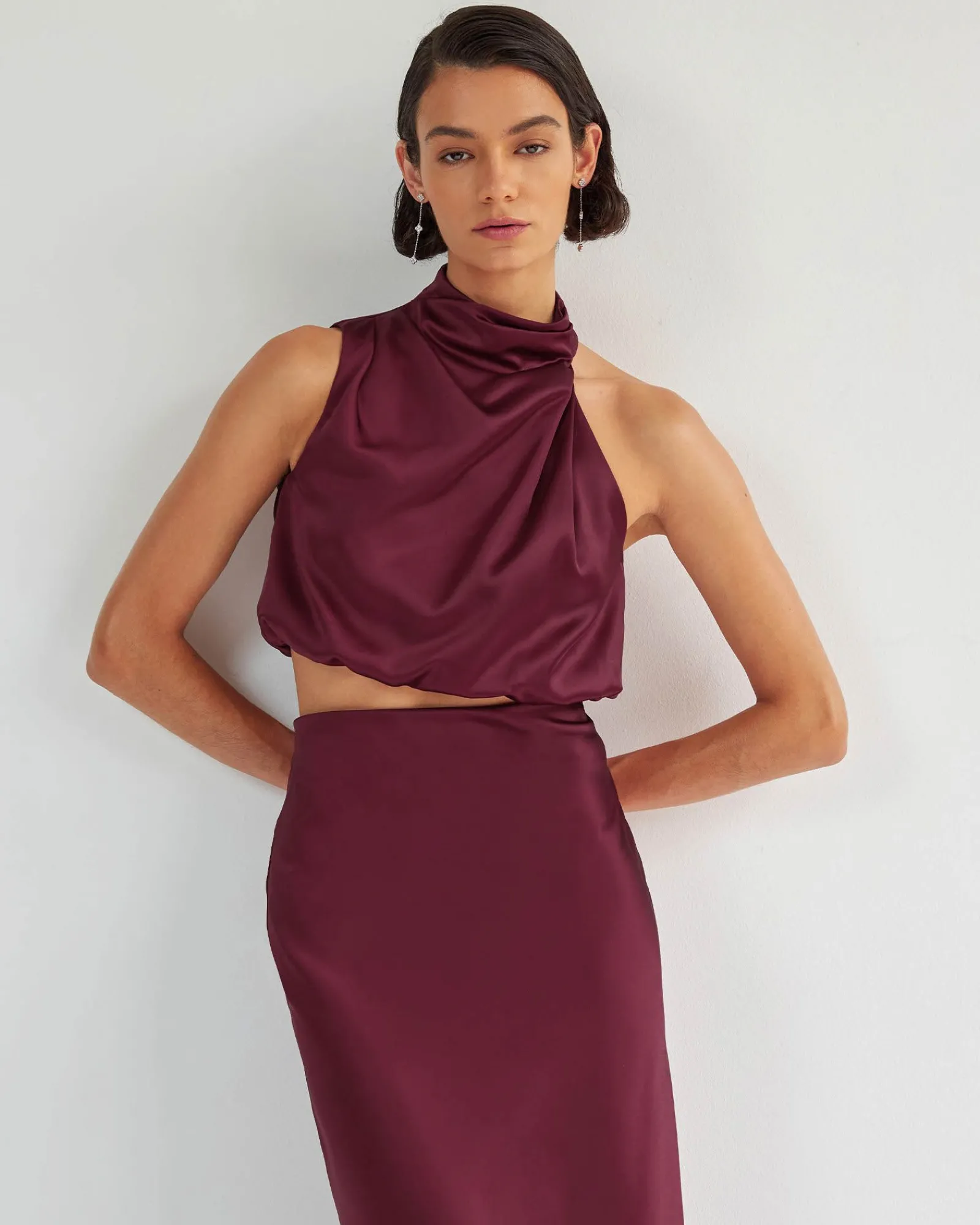 Forcast Kaye Asymmetric Cowl Neck Top* T-Shirts & Tops|Basic Tops