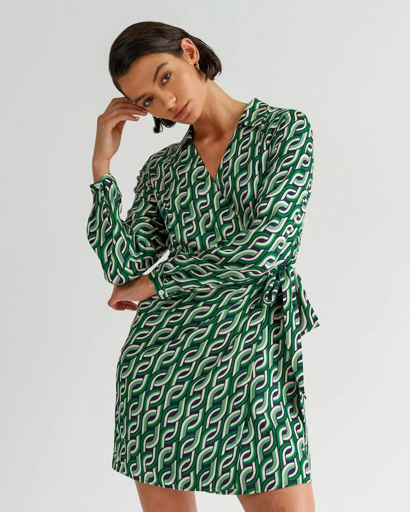 Forcast Keira Printed Mini Wrap Dress* Mini Dresses|Mini Dresses