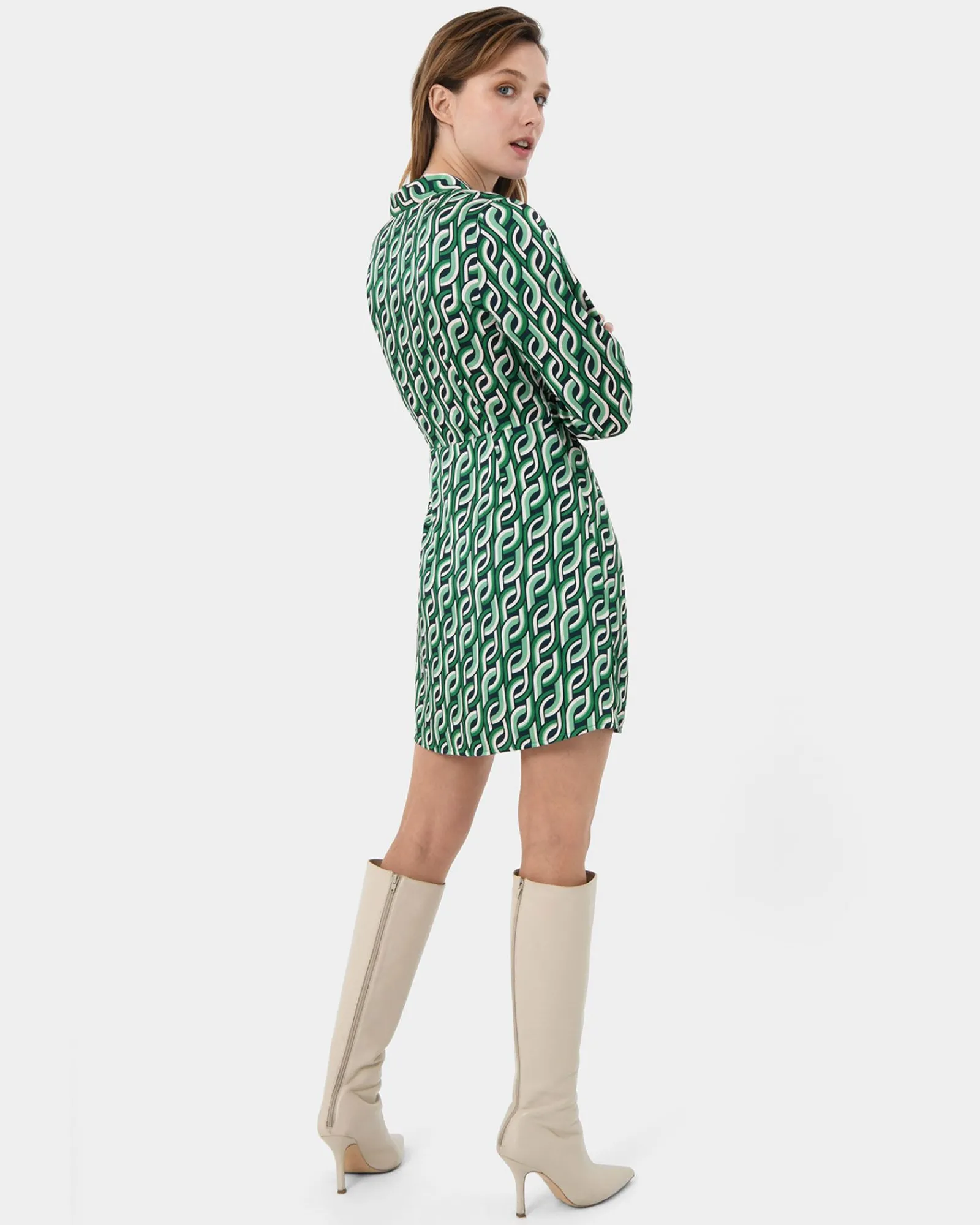 Forcast Keira Printed Mini Wrap Dress* Mini Dresses|Mini Dresses