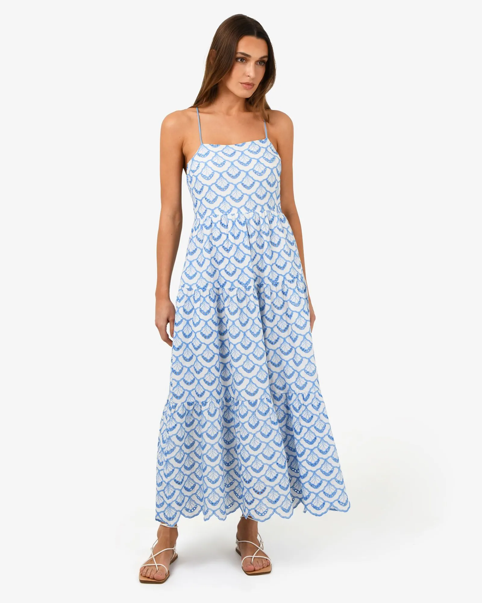 Forcast Kela Embroidery Maxi Dress* Conscious|Day Dresses