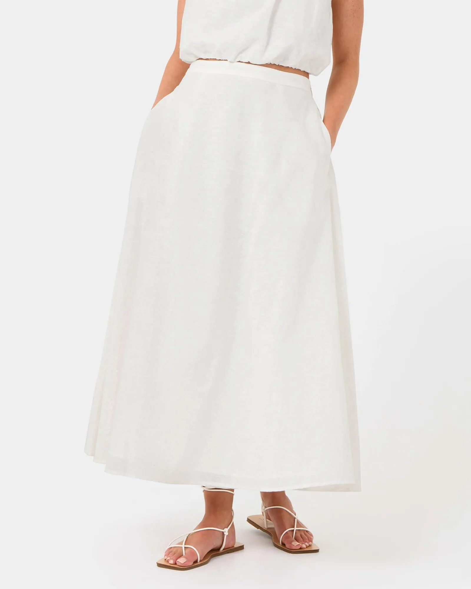Forcast Kenya Linen Skirt* Midi & Maxi Skirts|Work Skirts