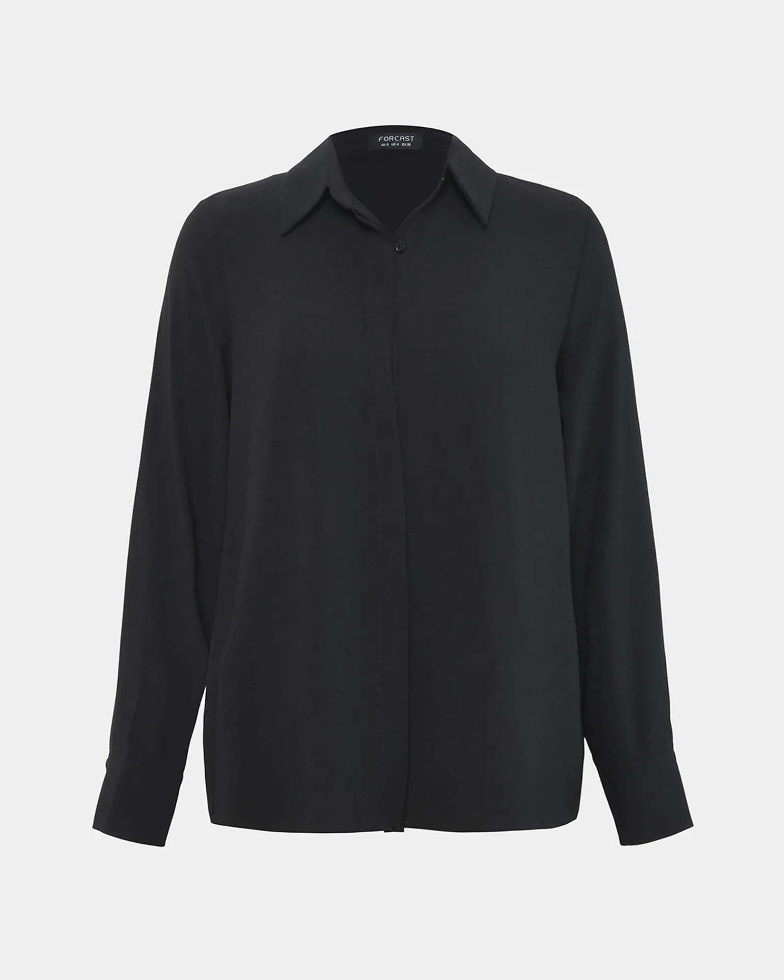 Forcast Kevin Relax Fit Crepe Shirt* Long Sleeve Tops|Shirts & Blouses