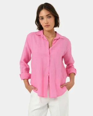 Forcast Khalo Linen Buttoned Shirt* Long Sleeve Tops|Shirts & Blouses