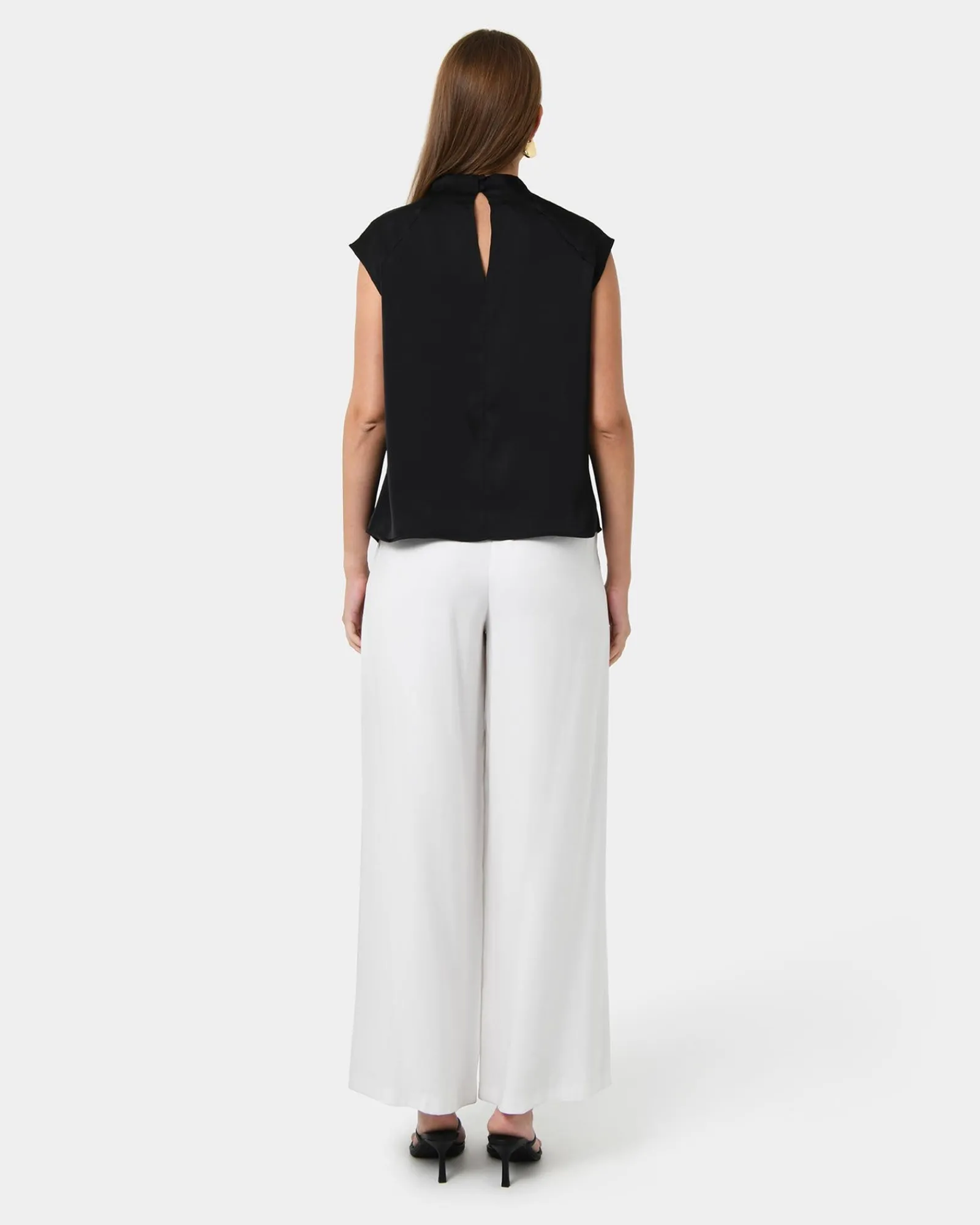 Forcast Kiar Pleated Satin Top* T-Shirts & Tops|Work Tops