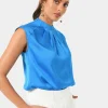 Forcast Kiar Pleated Satin Top* T-Shirts & Tops|Work Tops