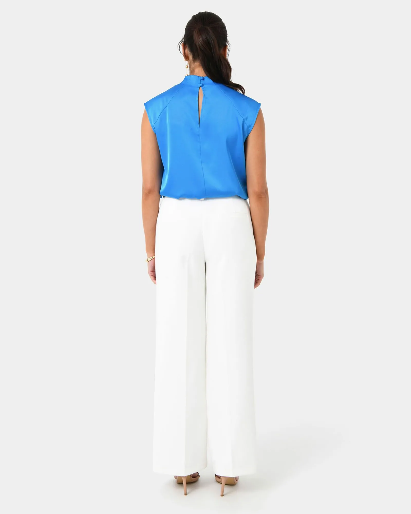 Forcast Kiar Pleated Satin Top* T-Shirts & Tops|Work Tops