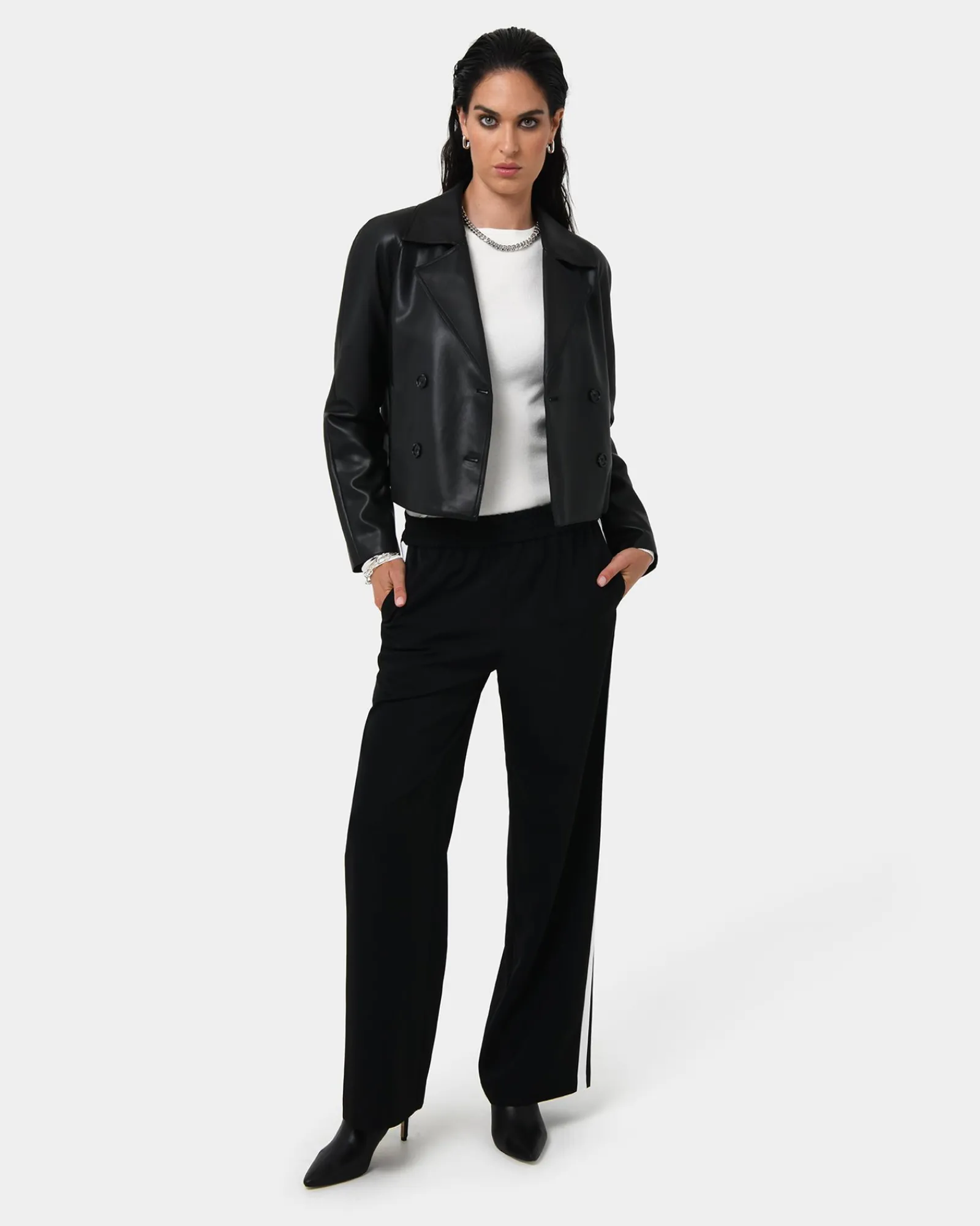 Forcast Kim Cropped Pu Leather Jacket* Jackets & Blazers|Work Jackets