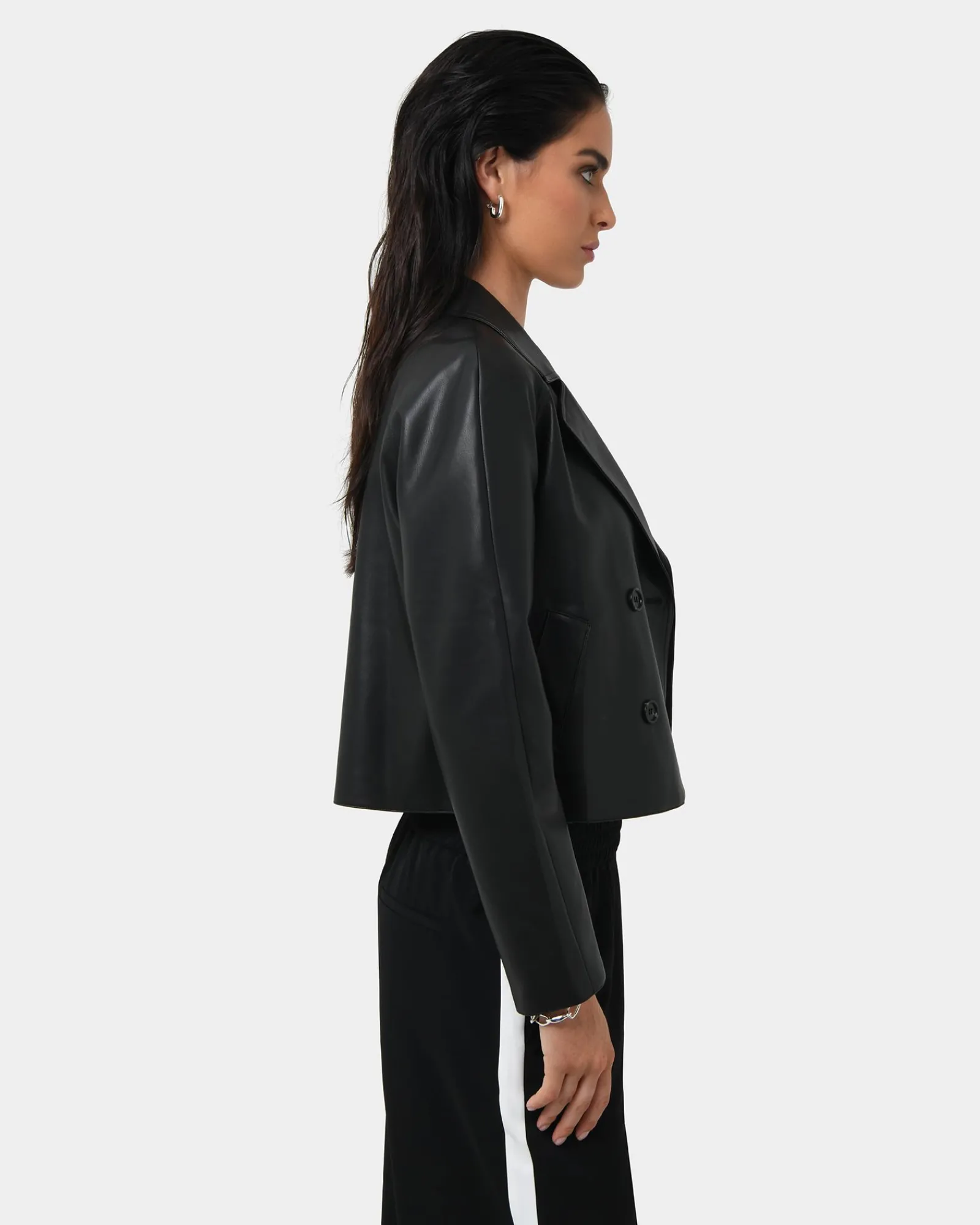 Forcast Kim Cropped Pu Leather Jacket* Jackets & Blazers|Work Jackets
