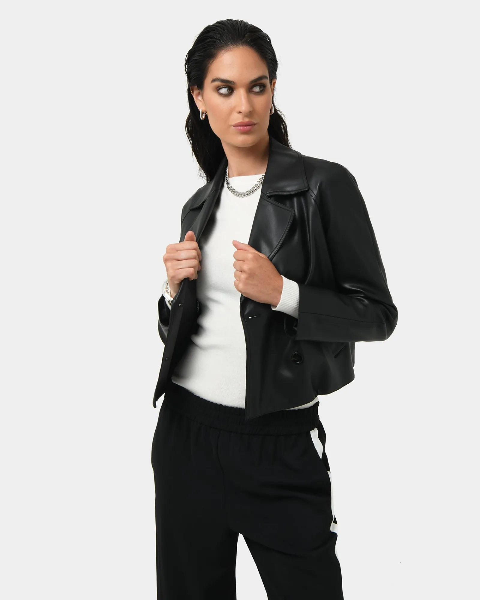 Forcast Kim Cropped Pu Leather Jacket* Jackets & Blazers|Work Jackets