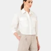 Forcast Kyla Crop Pocket Shirt* Long Sleeve Tops|Shirts & Blouses