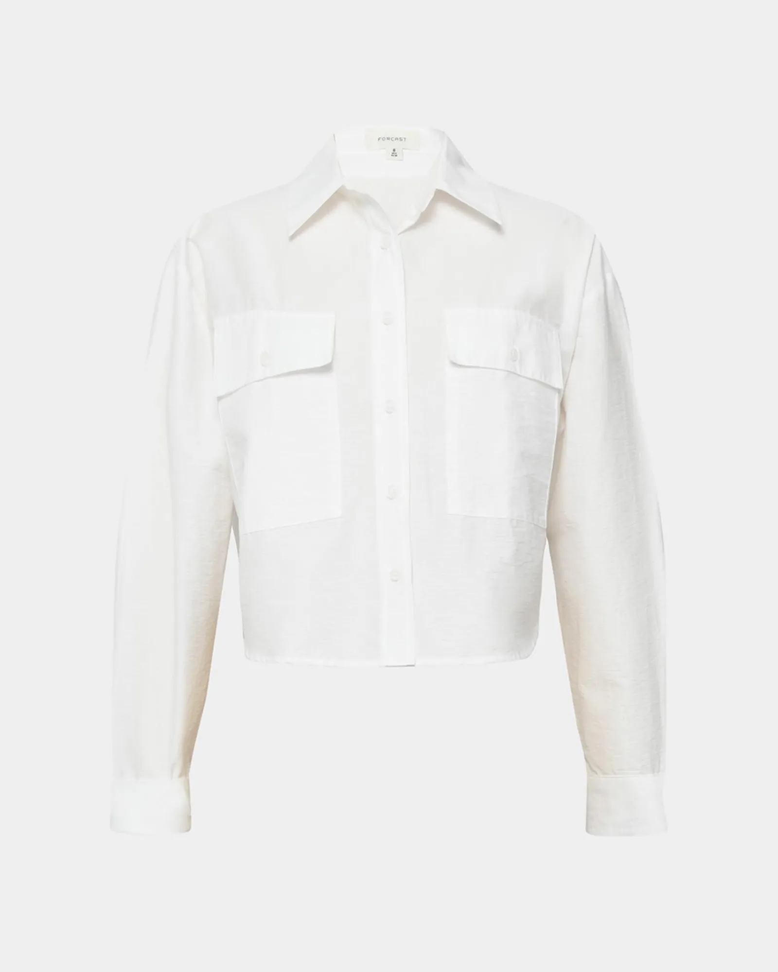 Forcast Kyla Crop Pocket Shirt* Long Sleeve Tops|Shirts & Blouses