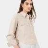 Forcast Kyla Crop Pocket Shirt* Long Sleeve Tops|Shirts & Blouses