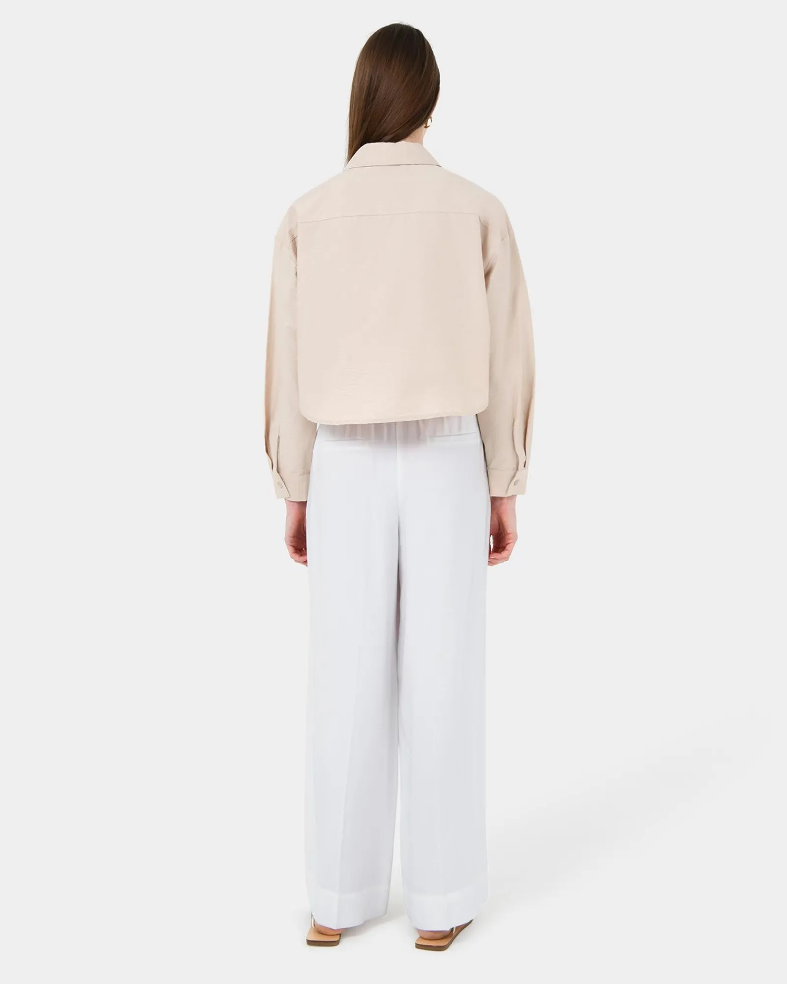 Forcast Kyla Crop Pocket Shirt* Long Sleeve Tops|Shirts & Blouses