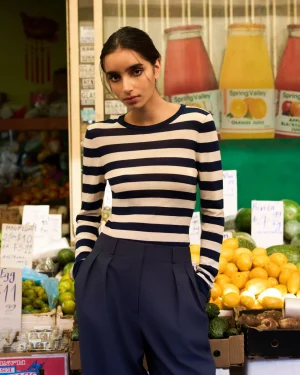 Forcast Lana Stripe Knit Top* T-Shirts & Tops|Long Sleeve Tops