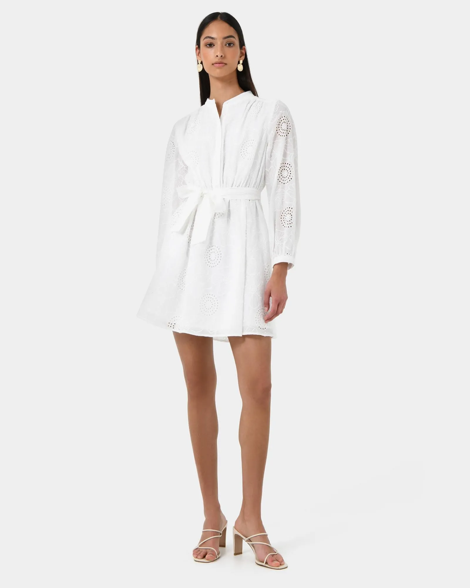 Forcast Lea Cotton Tie Dress* Conscious|Mini Dresses