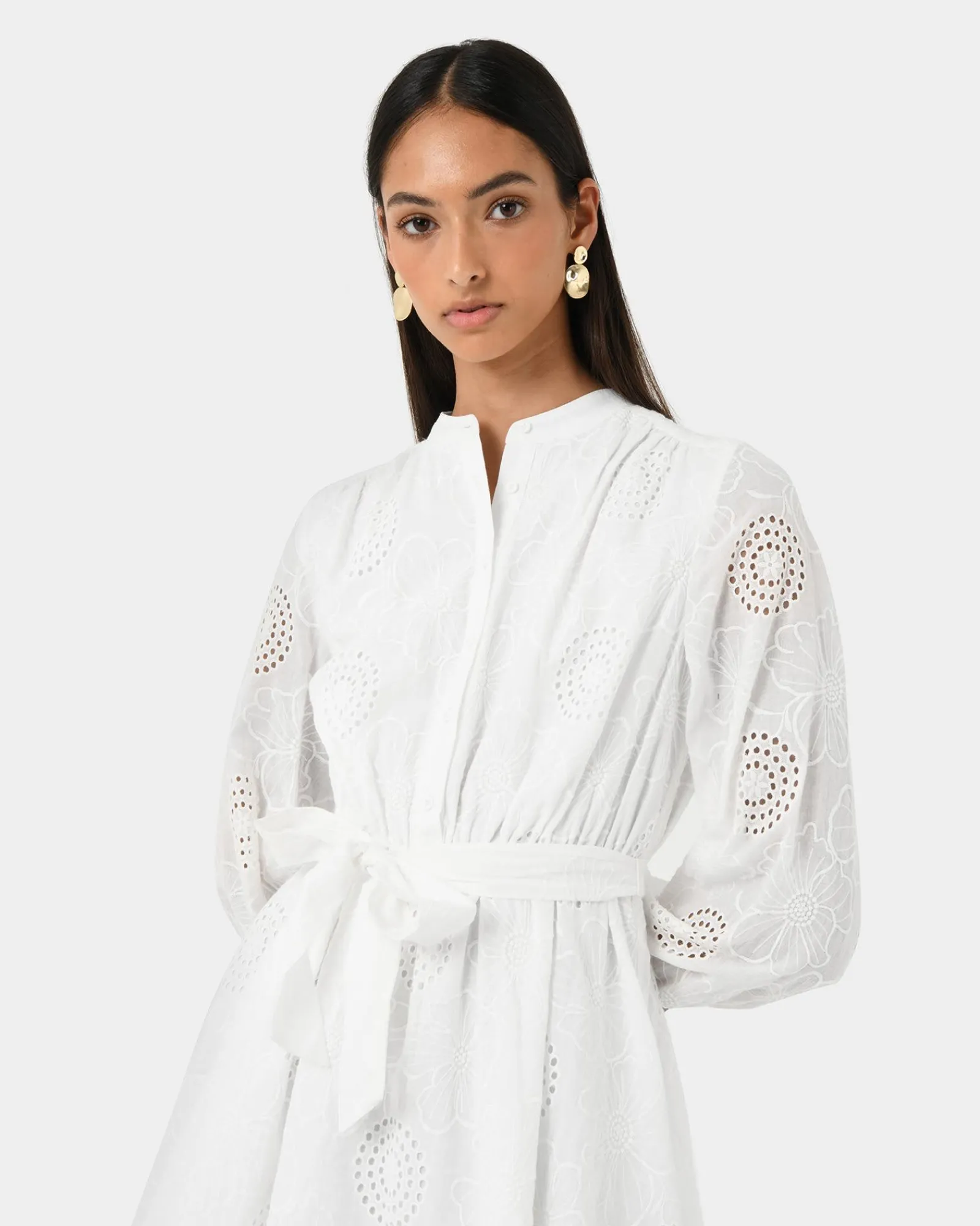 Forcast Lea Cotton Tie Dress* Conscious|Mini Dresses